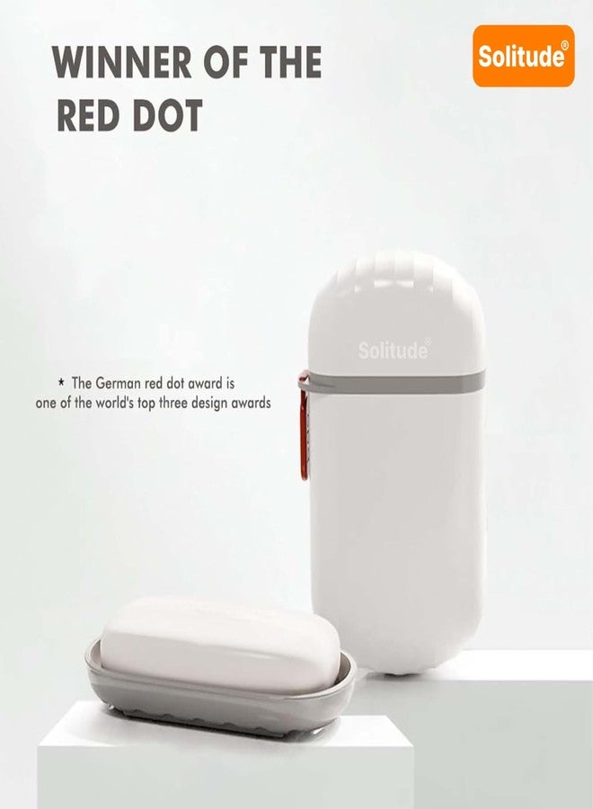 Solitude Travel Soap Holder - Portable Soap Dish for Home, Outdoor Hiking, and Camping - Compact and Durable Plastic Soap Case Ideal for Travel Accessories (White) - Image 4